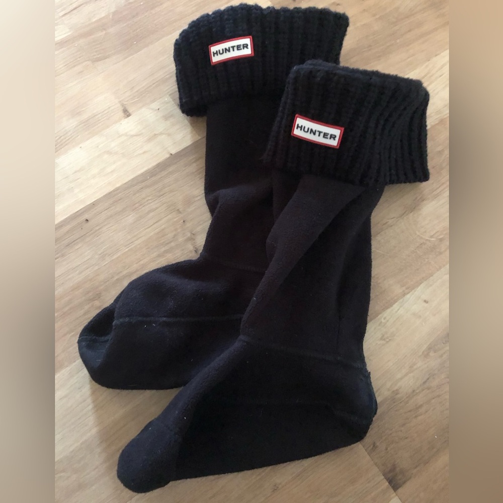 HUNTER Black Bbot Sock Size Medium Great Condition for Tall Boots
